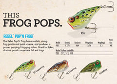 Rebel Pop’N Frog cricket frog design for topwater bites