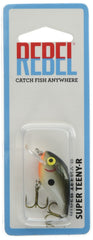 Rebel Super Teeny Wee-R lure Tennessee Shad profile, perfect for shallow water casting near cover.