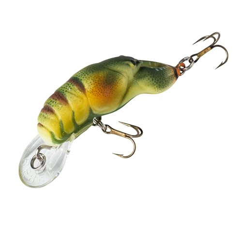 The pulsating action of the Teeny Wee-Craw triggers strikes in rivers and streams.