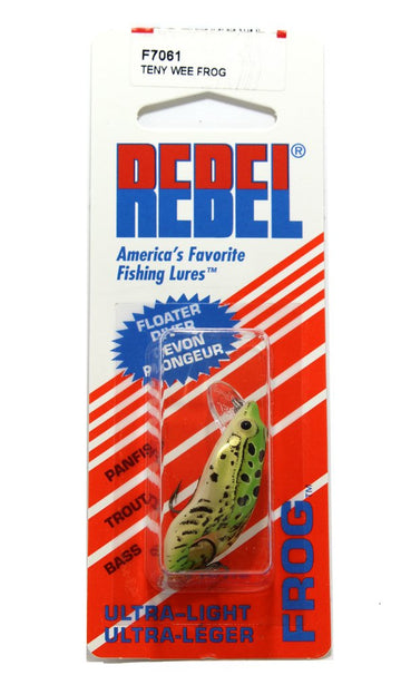 Rebel Teeny Wee Frog close-up highlights realistic texture designed to tempt fish.