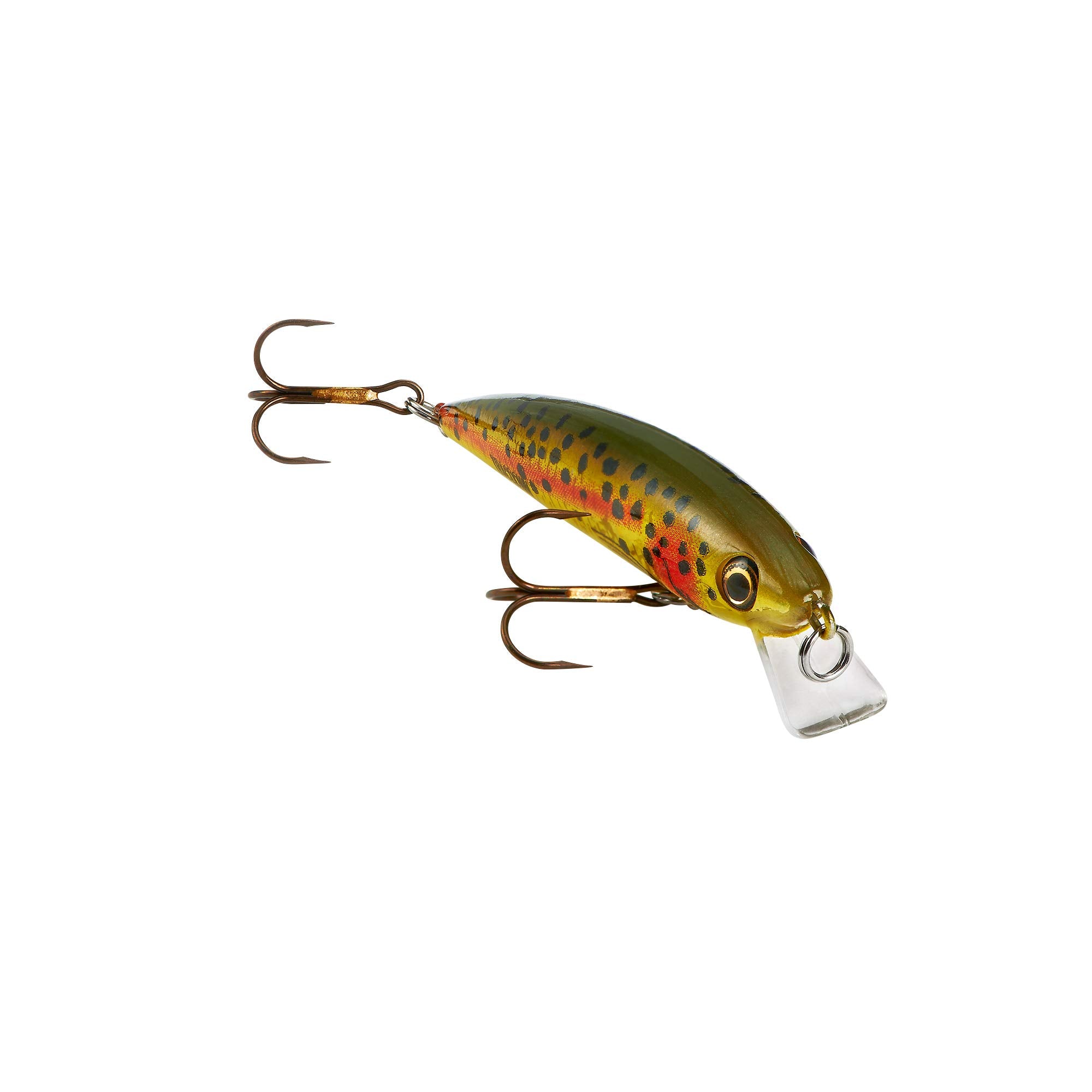 Rebel Tracdown Minnow color patterns entice trout and bass in clear streams.