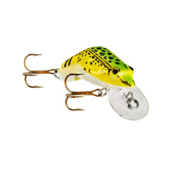 Rebel Wee Frog lure in action near vegetation for erratic retrieves.