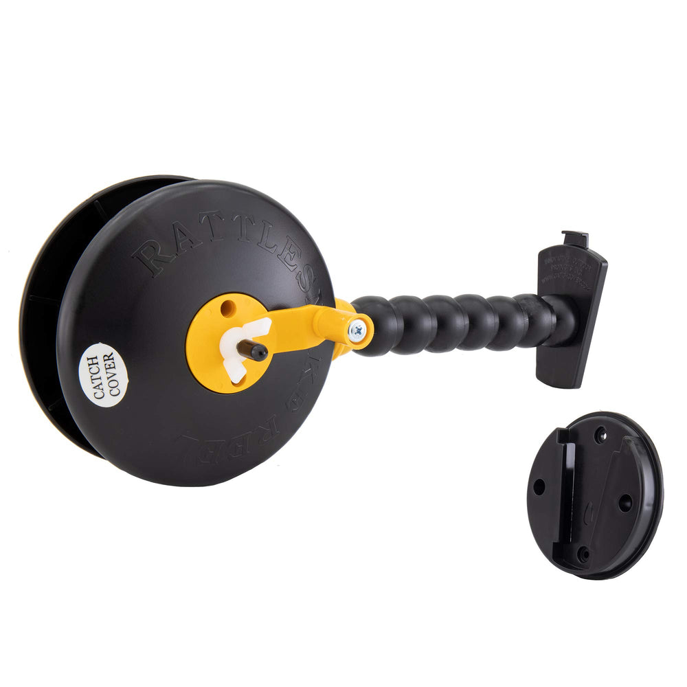 RecPro Rattlesnake Reel spool-noisemaker visible on ice signals bites for faster reeling