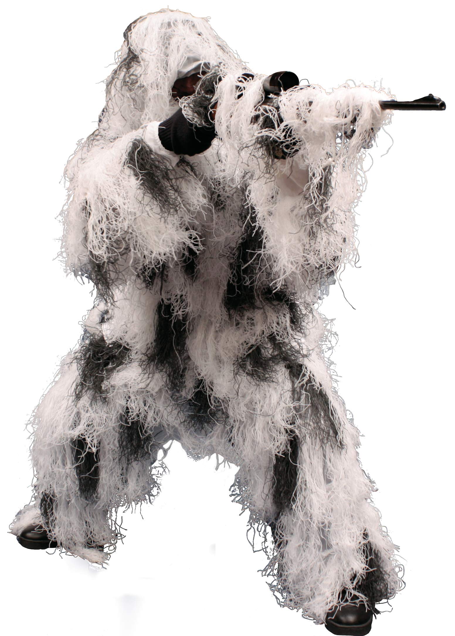 Red Rock Ghillie Suit hood detail enhances concealment and comfort in outdoor terrain.