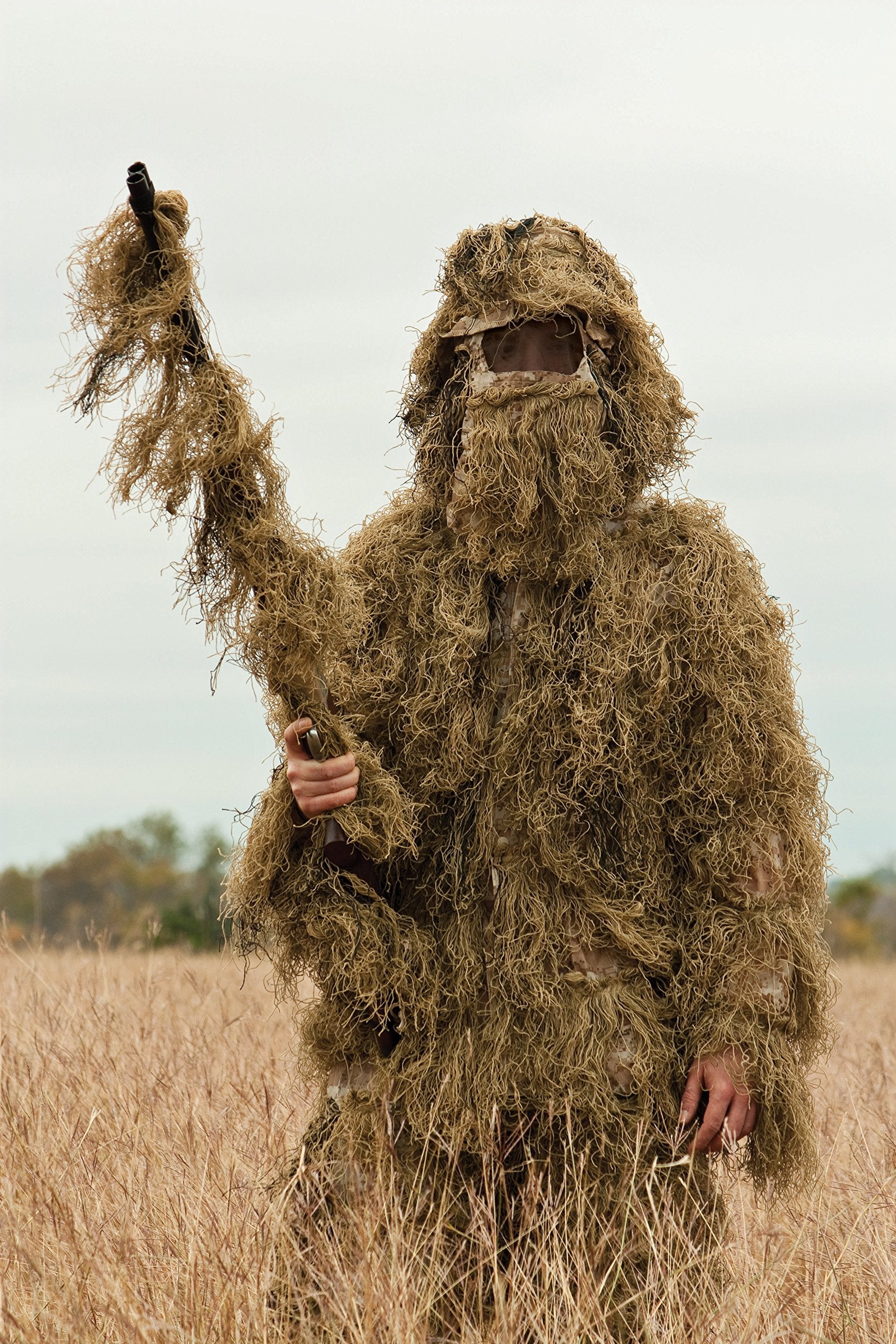 Red Rock Ghillie Suit jacket shows elastic cuffs for easy on/off