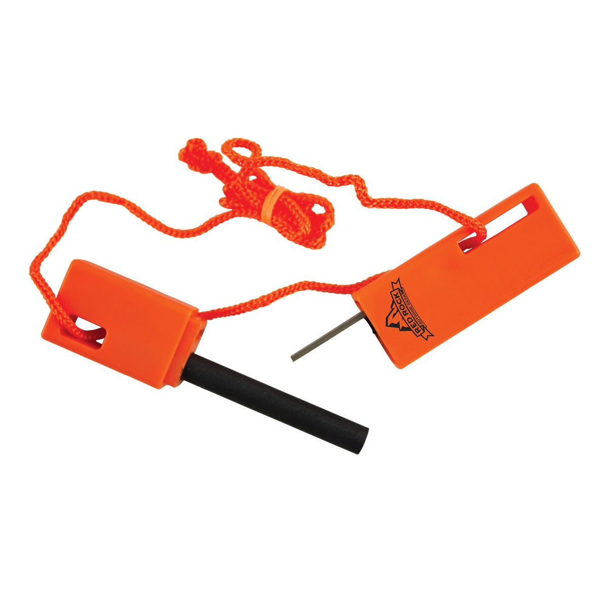 Red Rock Mini Flint Striker in Case enables quick, reliable outdoor fire starting.