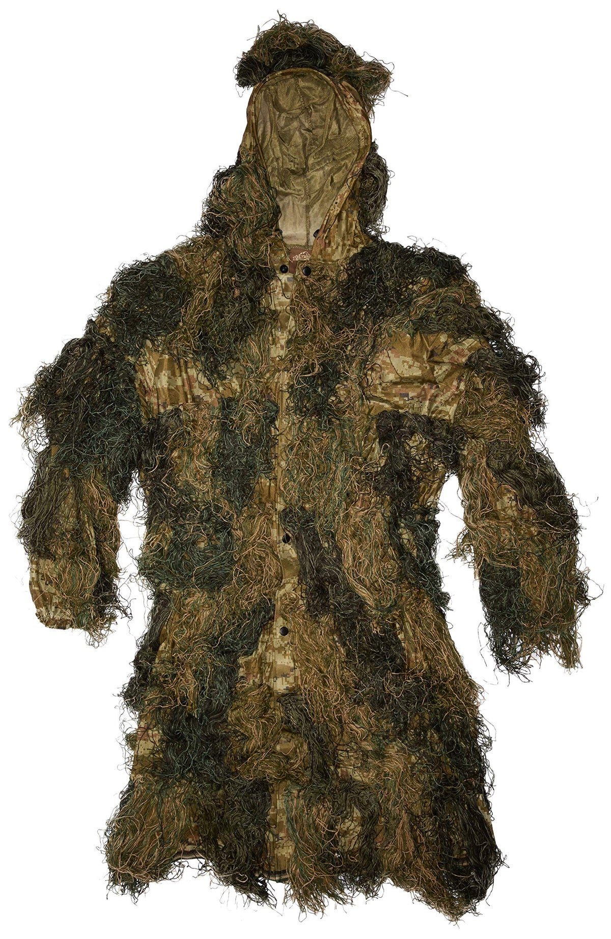 Red Rock Outdoor Gear ghillie parka hood for full camouflage concealment.