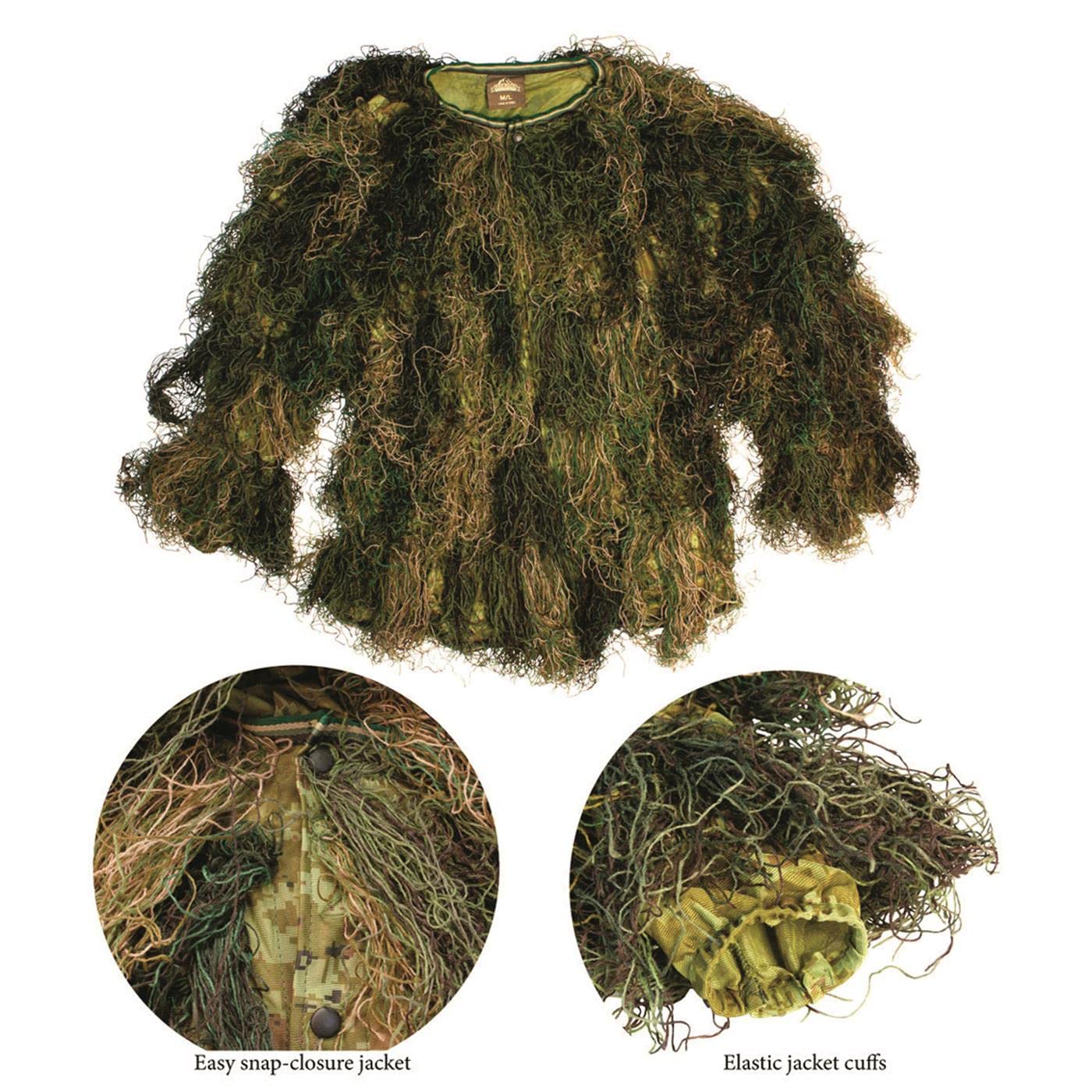 Red Rock ghillie suit desert camouflage pants with elastic waist for comfortable layering.