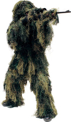 Red Rock Ghillie hood in woodland camouflage enhances concealment in brush