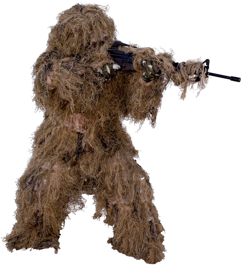 Red Rock Outdoor Gear ghillie suit hood for low-profile concealment in dense brush