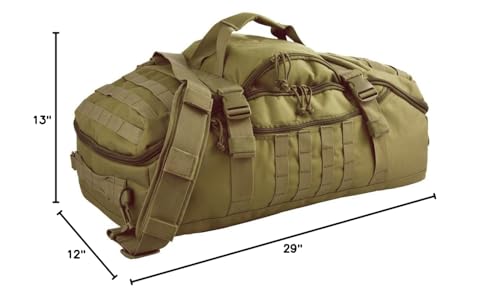 Red Rock Traveler Duffle Pack 55-liter capacity supports extended trips and luggage-like use.