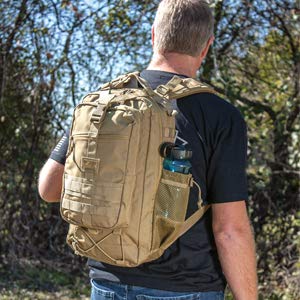 Red Rock Summit Backpack features fully adjustable contoured straps and sternum quick-release.