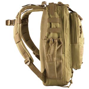 Red Rock Summit Backpack MOLLE webbing on front and sides for modular gear.