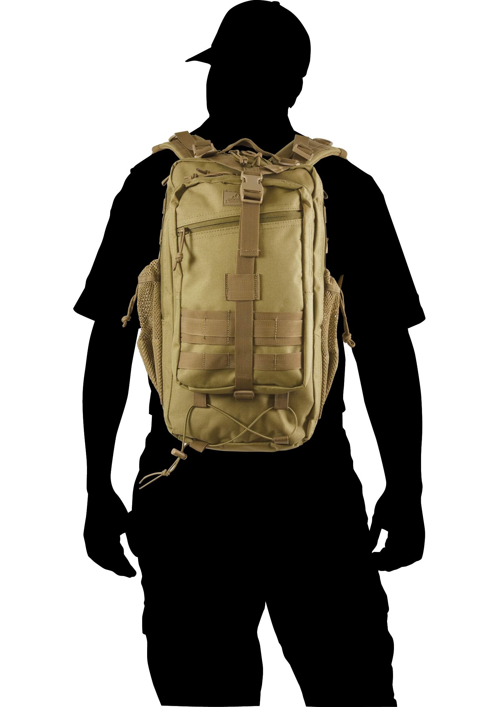 Red Rock Summit Backpack's rugged 600D polyester with PVC lining stands up to daily use.