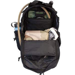 Red Rock Summit Backpack interior view with drawstring mesh bottle holders