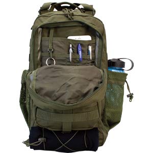 Red Rock Summit Backpack olive drab hydration port for hoses.