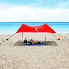 Red Suricata tall aluminum poles provide sturdy support for the canopy