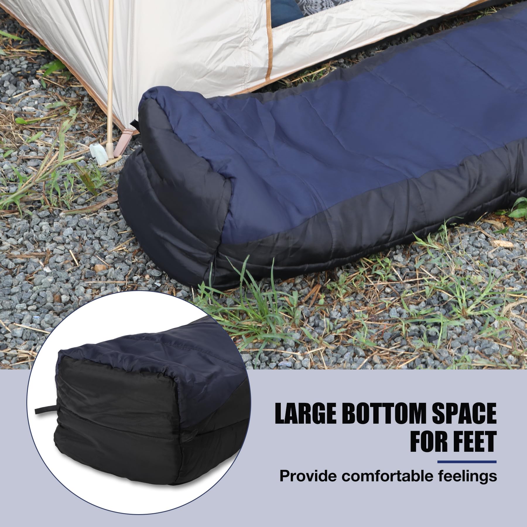 Redcamp 210T outer shell provides water resistance and durability.