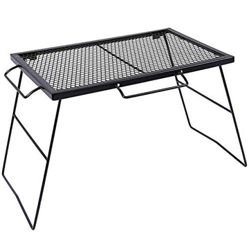 REDCAMP 2-in-1 folding grill grate top for open flame cooking and even heat.