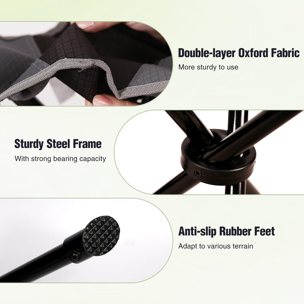 REDCAMP stools packaged for travel and storage