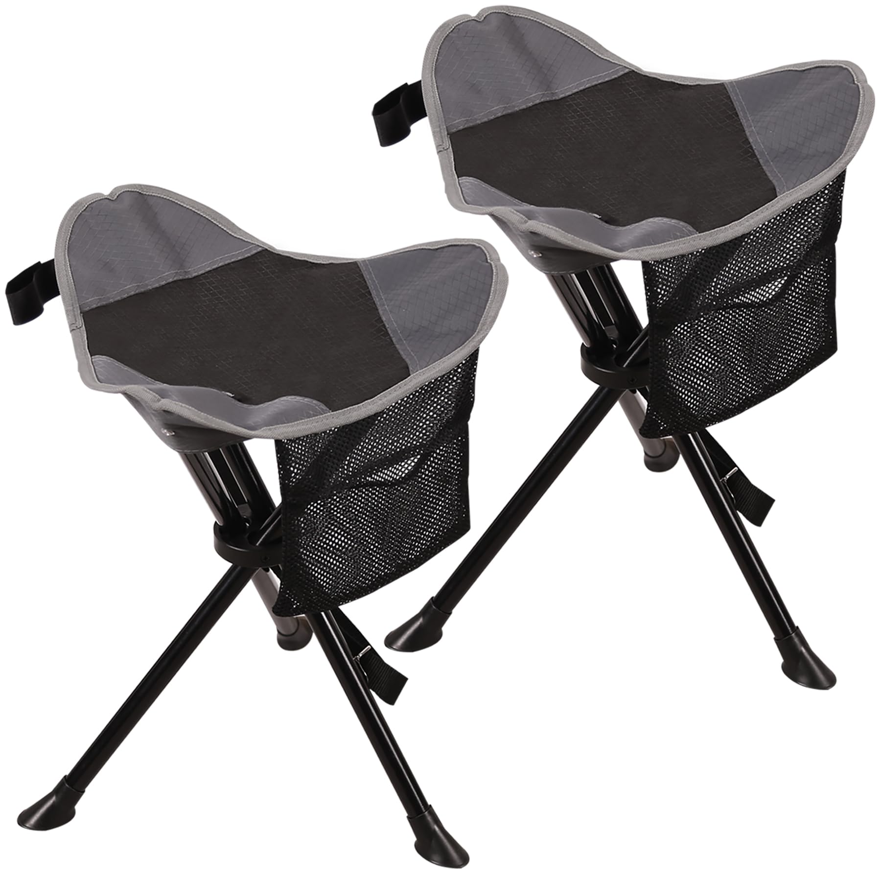 REDCAMP 2Pack stools side view show portable seating for outdoor trips