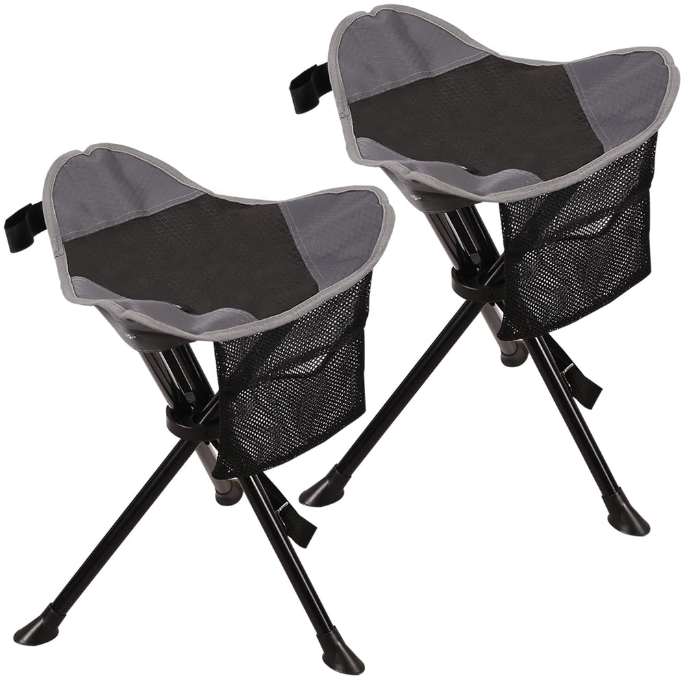 REDCAMP 2Pack stools side view show portable seating for outdoor trips