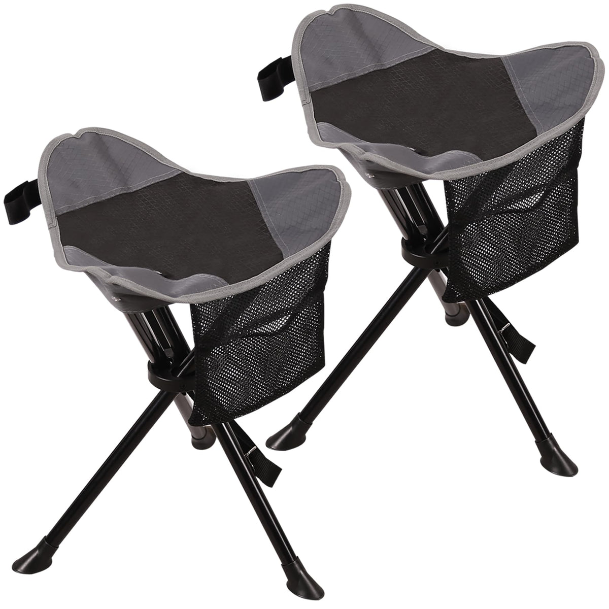 REDCAMP 2Pack stools side view show portable seating for outdoor trips
