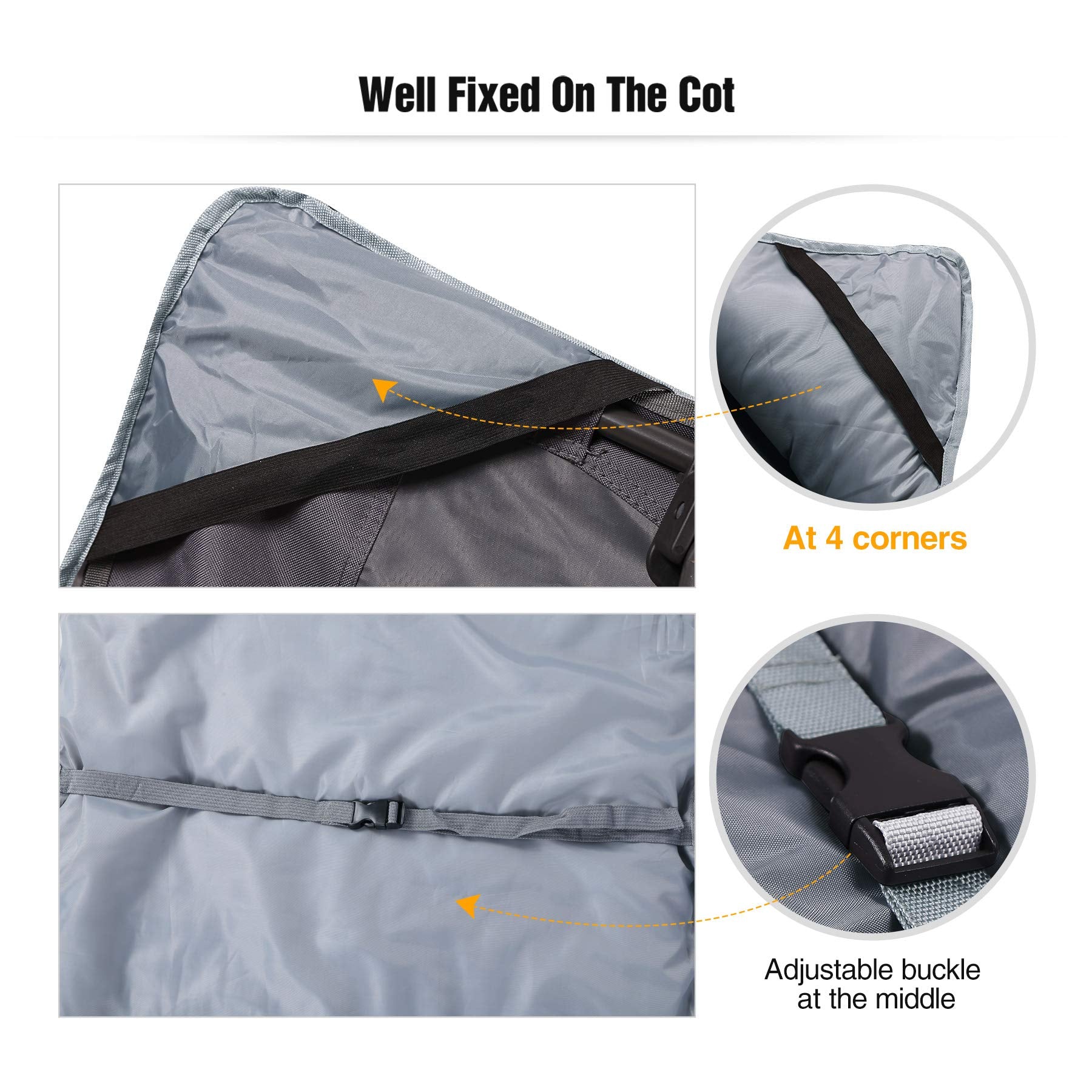 Thick Redcamp cot pad reaches up to three inches for added cushion.