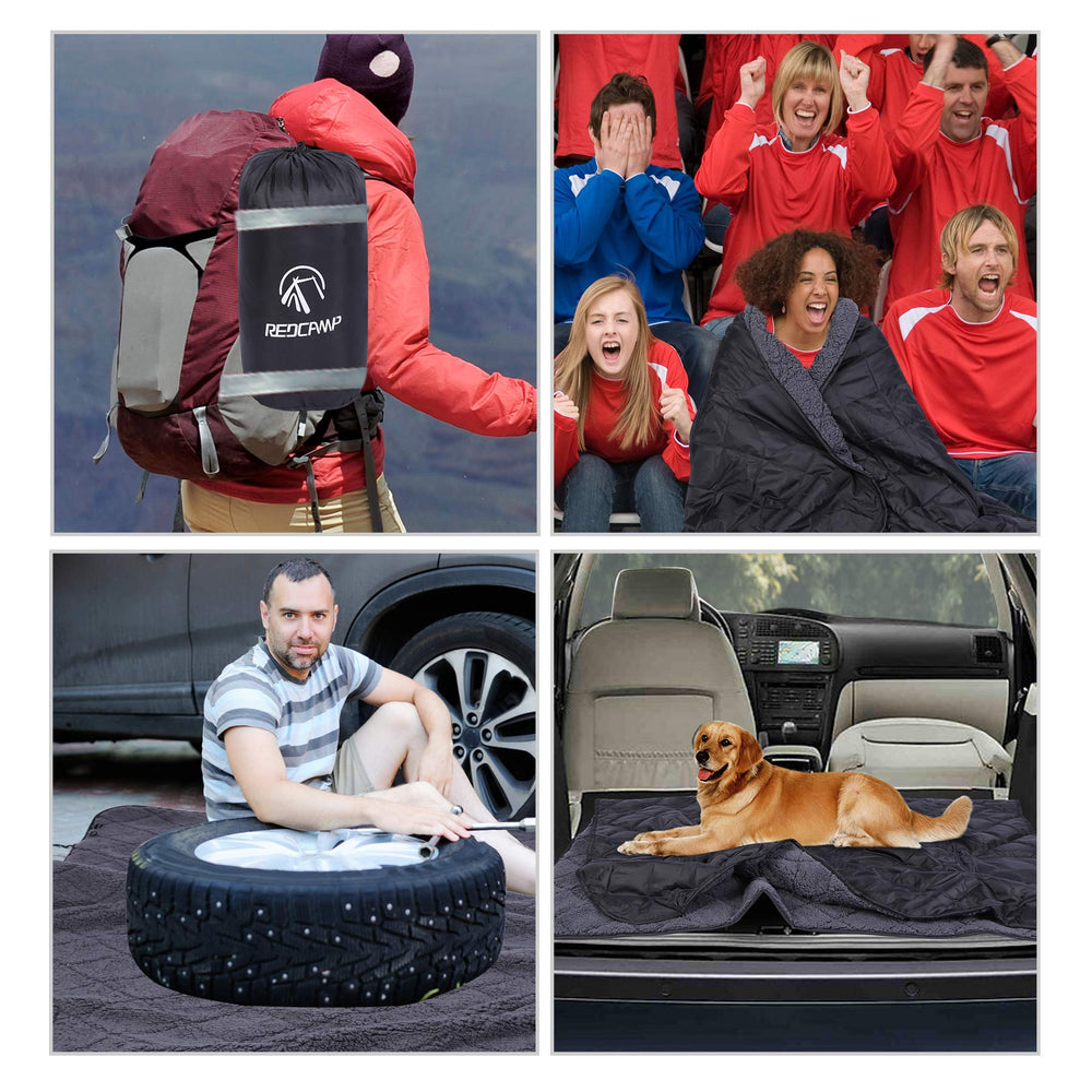 RedCAMP camping blanket for picnics, travel, and concerts in cool weather.