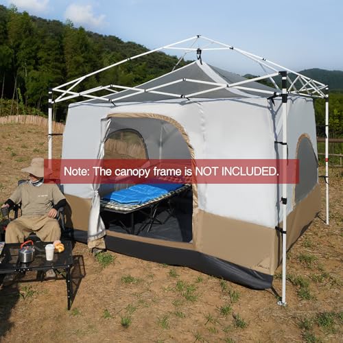 RedCAMP camping-tent-ventilation demonstrates two doors and screened windows for airflow.
