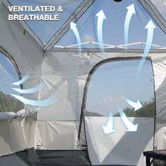 RedCAMP canopy-compatibility-10x10 illustrates simple hang under 10x10 canopy for camping.