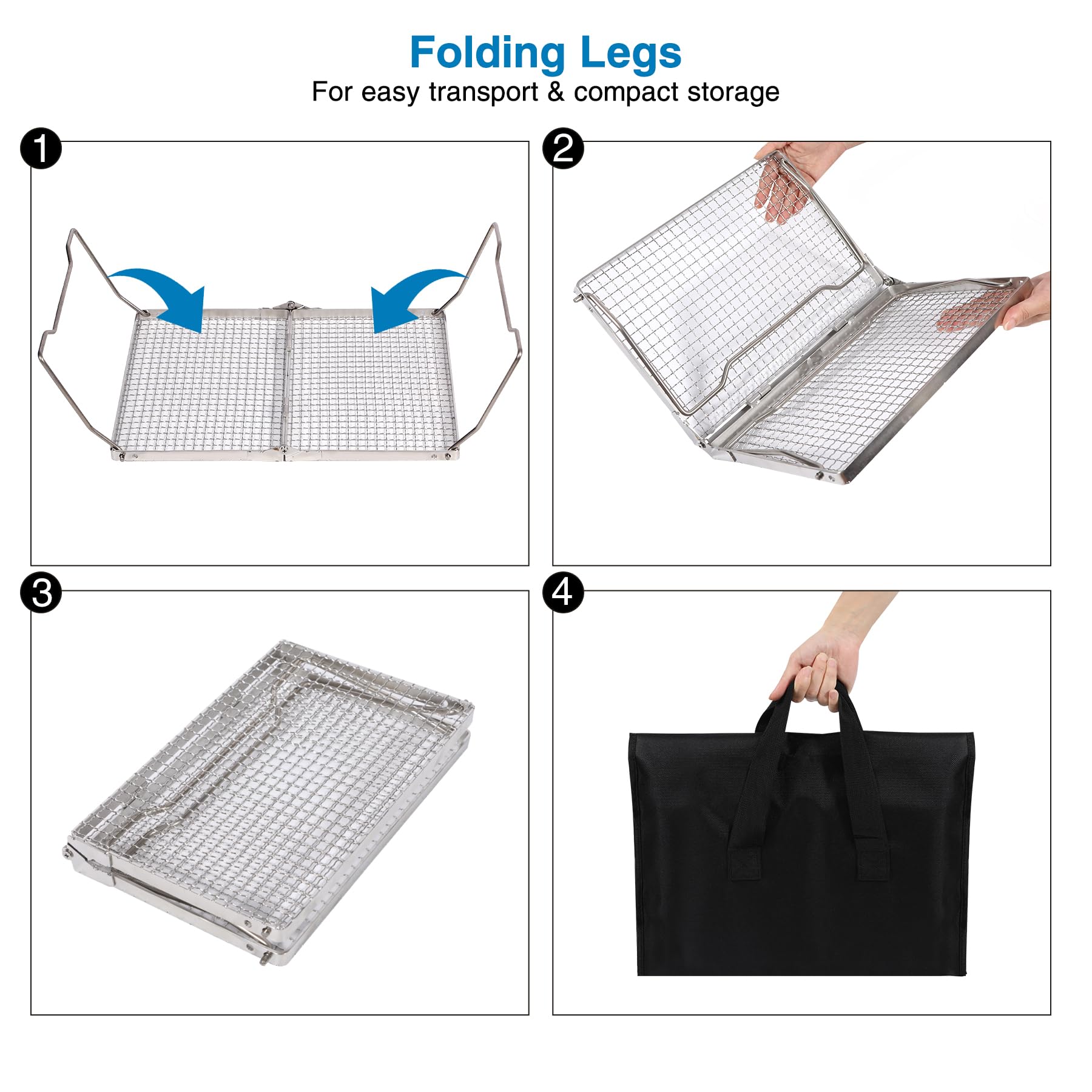 REDCAMP carrying bag with the grill for easy portability.