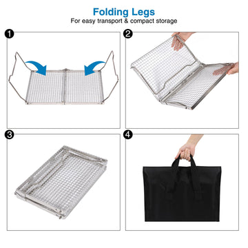 REDCAMP carrying bag with the grill for easy portability.