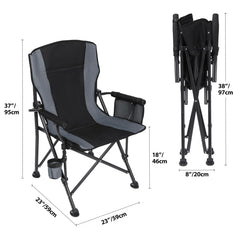 REDCAMP chair with detachable storage pocket keeps essentials within reach.