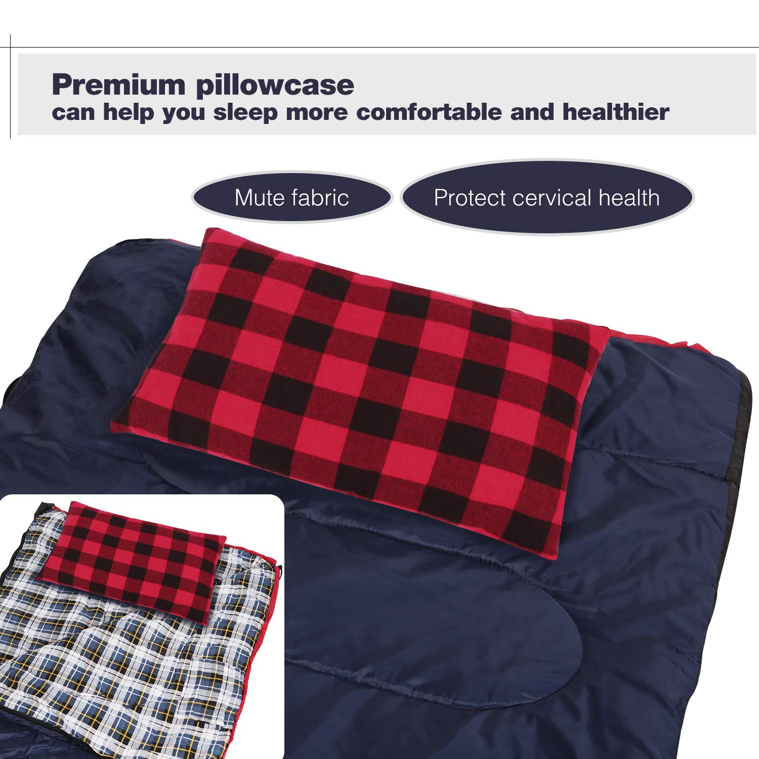Redcamp compact 20x12 inch pillow for tents and backpacks