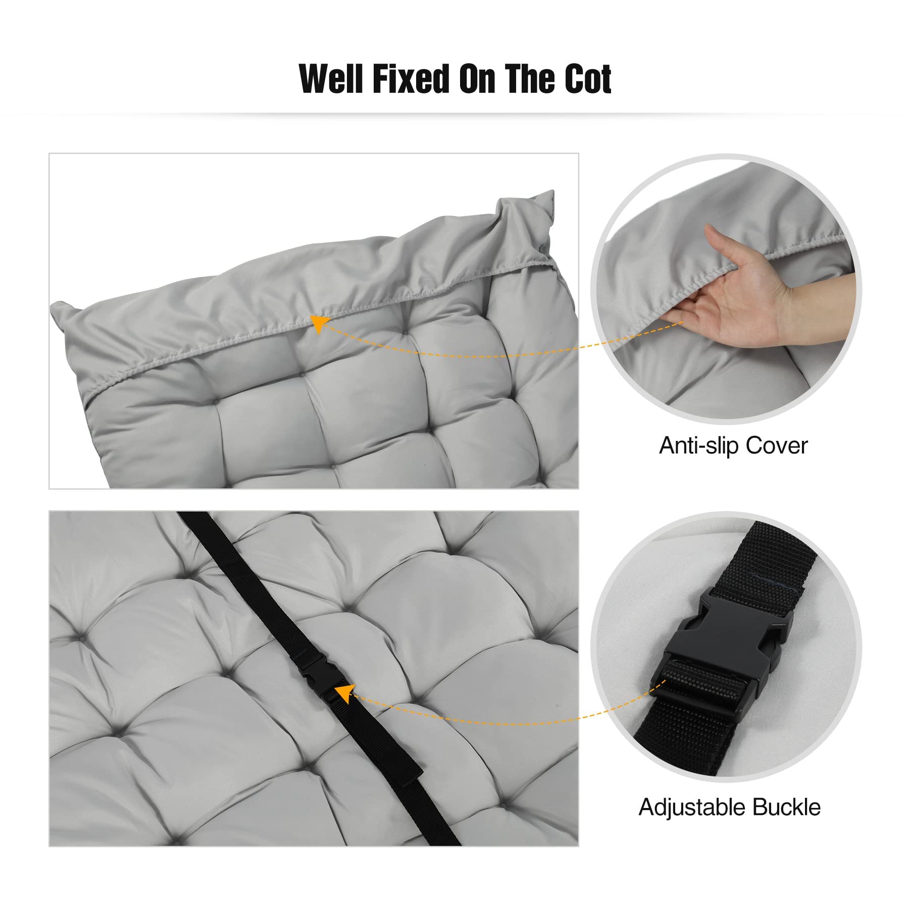 REDCAMP compact cot pad folded for portable hikes and backpacking