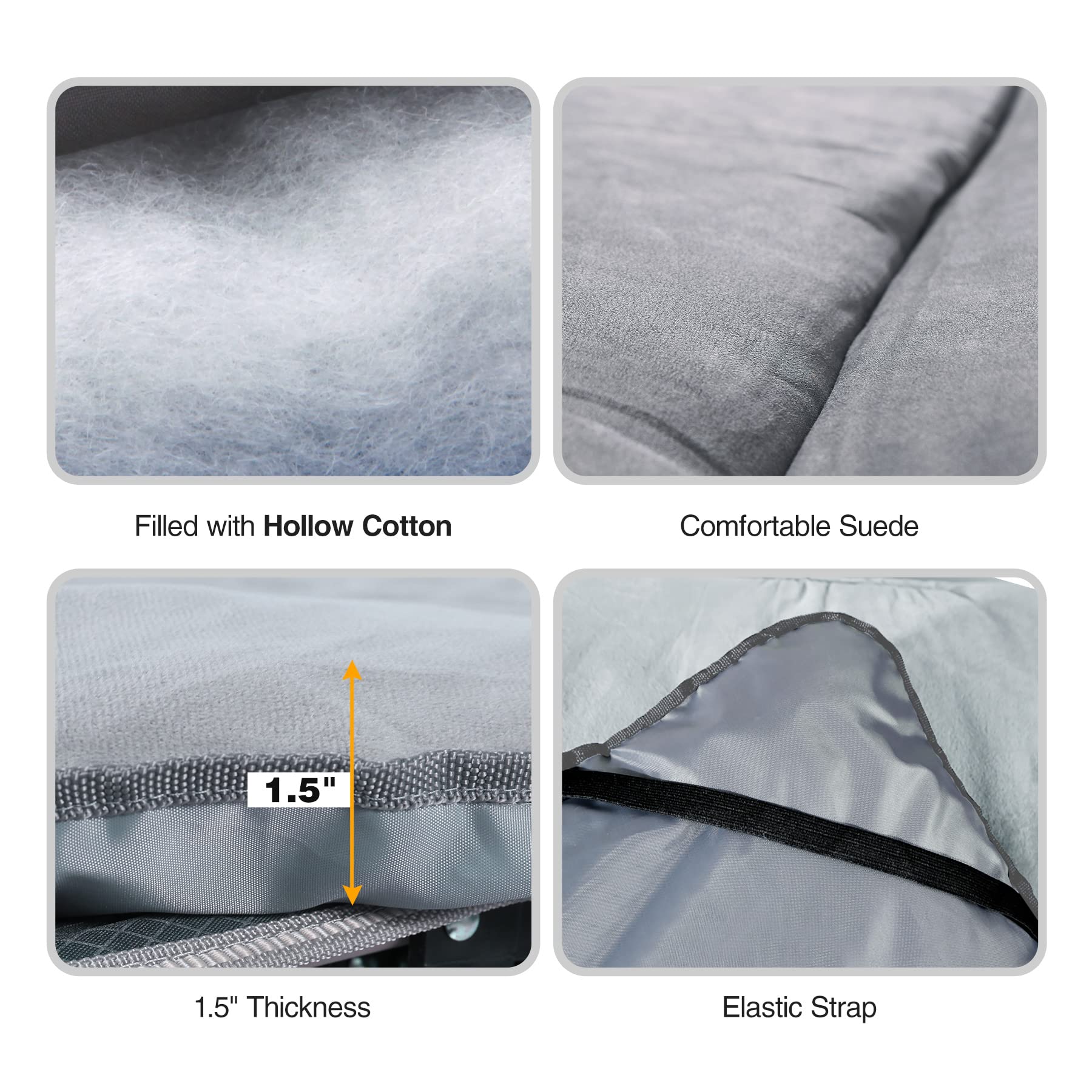 REDCAMP 77x29 cot pad provides generous space for adults.