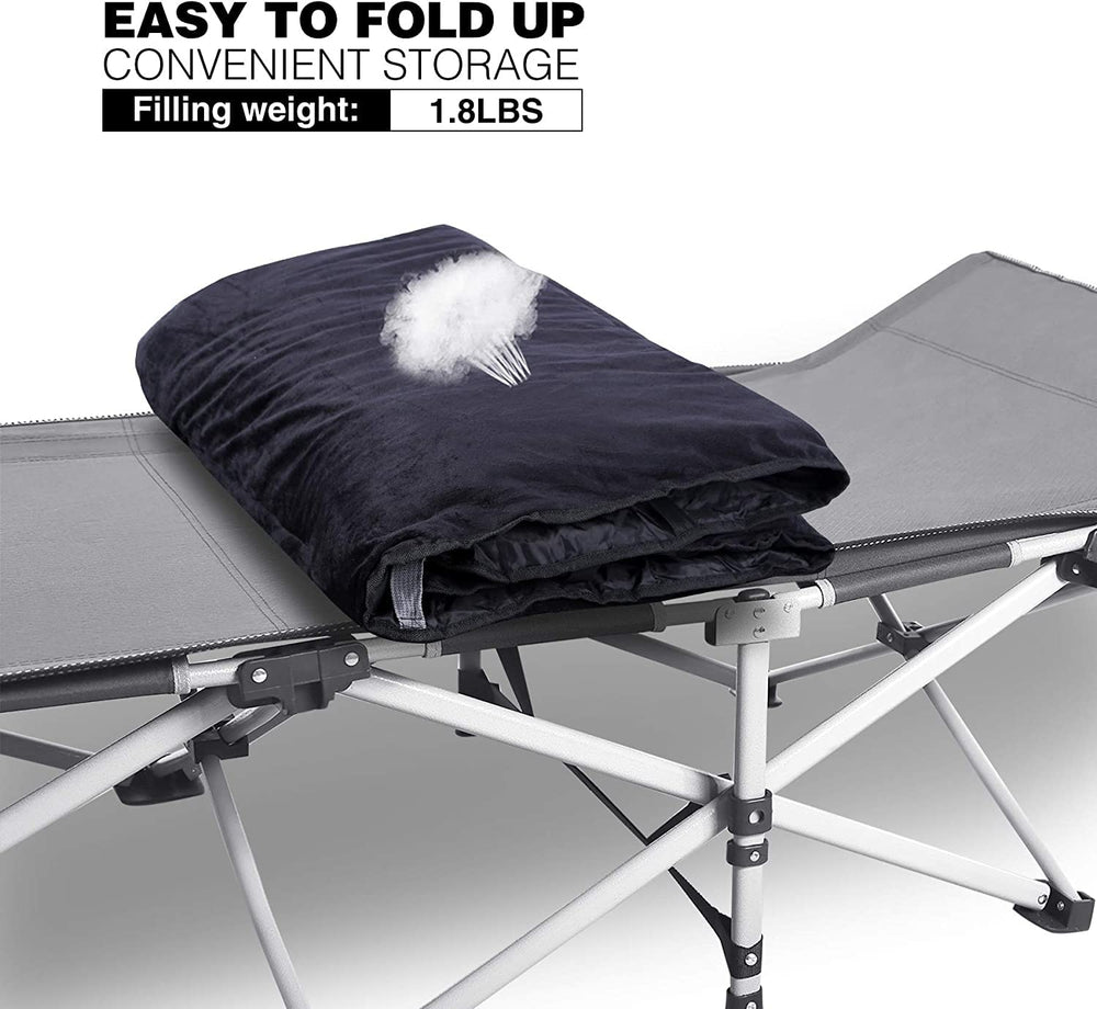 Redcamp cot pad lightweight at about 4 pounds for backpacking and travel