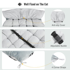 REDCAMP cot pad non-slip cover with corner straps secures on cot