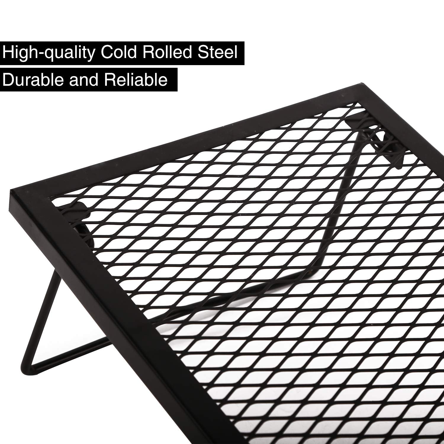 REDCAMP diamond mesh grill close up highlighting heat flow design for even cooking