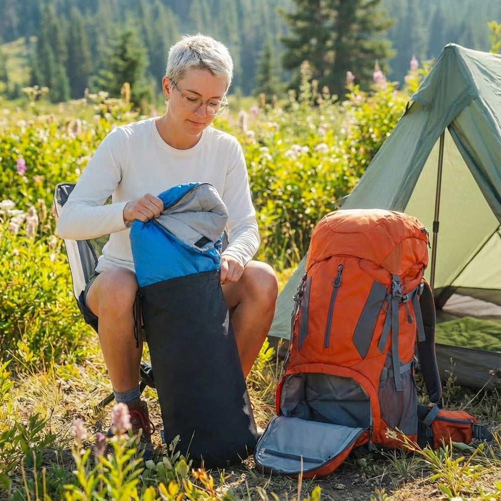 Redcamp ditty bags with wide opening and drawstrings for quick access.
