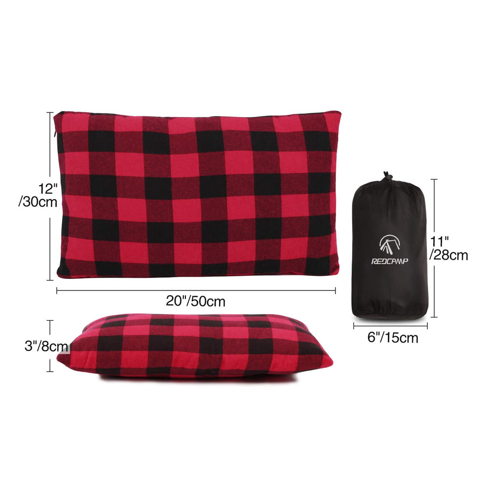 Redcamp pillow with removable slip enables quick cleaning and air-drying