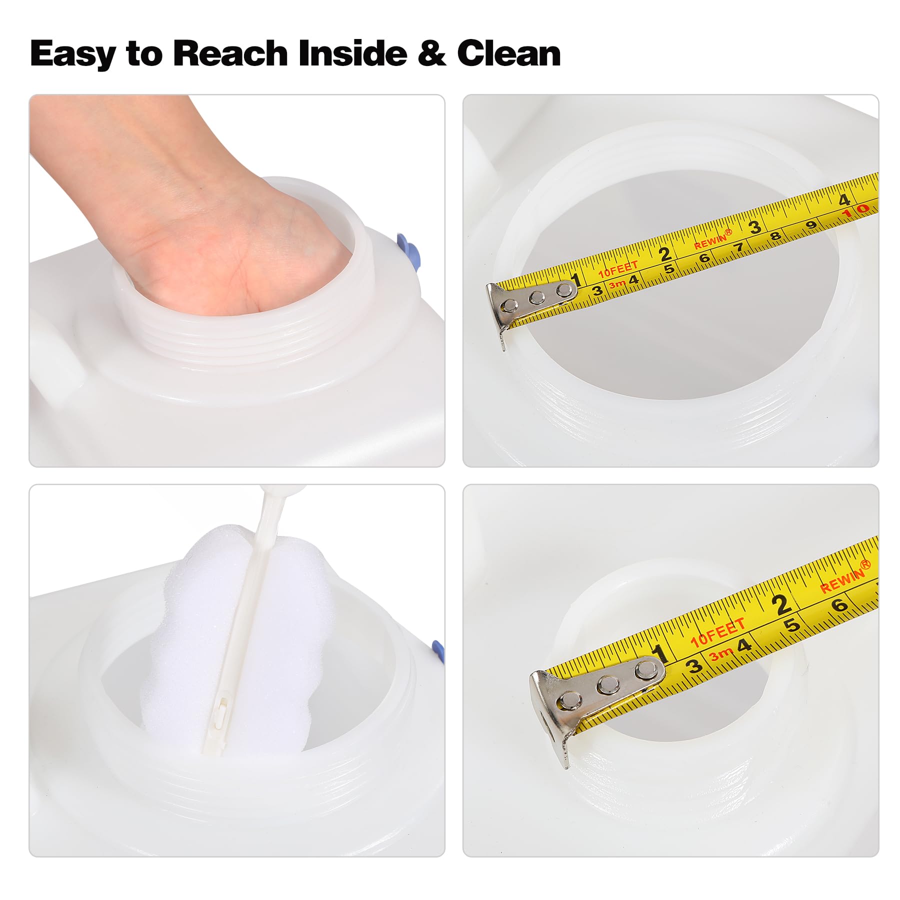 REDCAMP nylon brush for deep cleaning inside the container