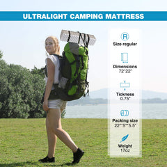 REDCAMP folded pad shows compact packability for backpacking trips