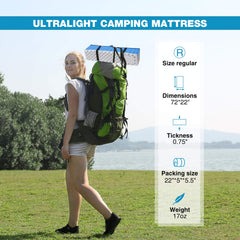 REDCAMP foldable foam camping pad side view highlighting durable edge.