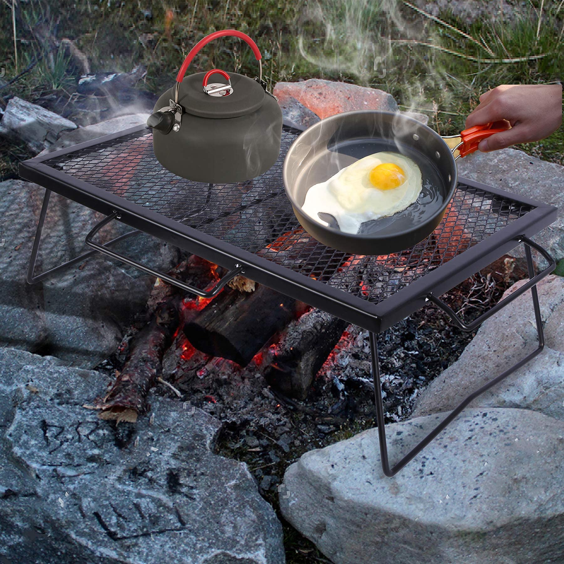 REDCAMP folded compact dimensions illustrating easy portability.