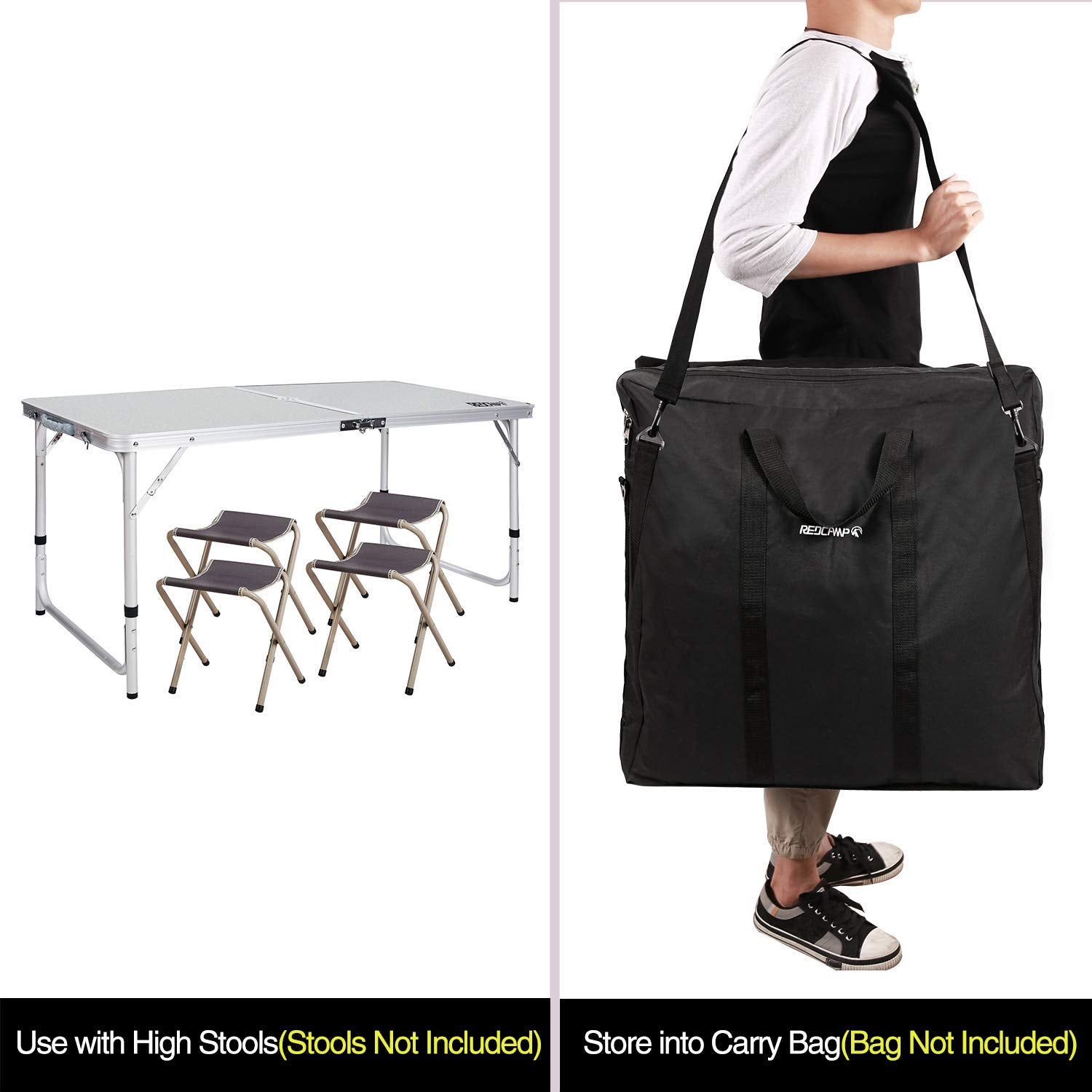 Redcamp folded, compact pack size fits any bag.