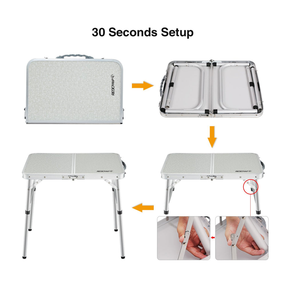 REDCAMP folded compact size showing storage convenience for travel.