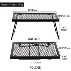 REDCAMP folding campfire grill folded compact for easy transport and storage