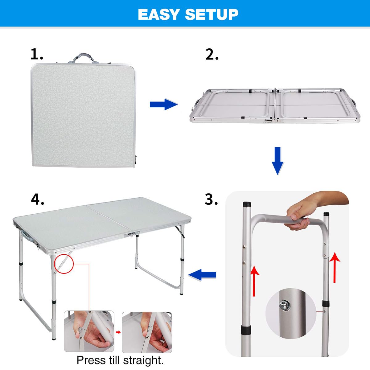 REDCAMP folded-compact, space-saving design for travel and storage